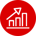 Upward graph icon